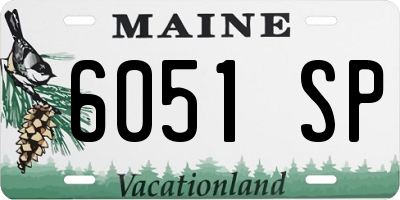 ME license plate 6051SP