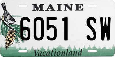 ME license plate 6051SW