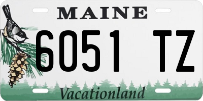 ME license plate 6051TZ