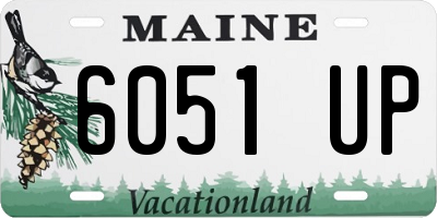 ME license plate 6051UP