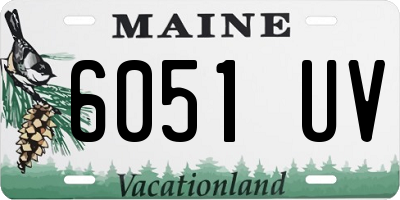 ME license plate 6051UV