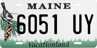 ME license plate 6051UY