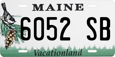 ME license plate 6052SB