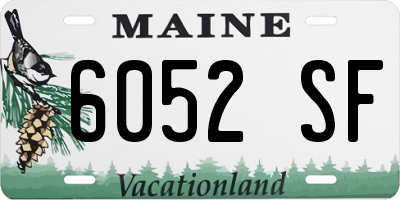 ME license plate 6052SF