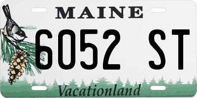 ME license plate 6052ST