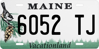 ME license plate 6052TJ