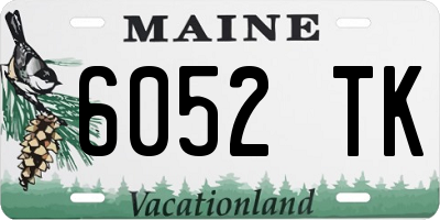 ME license plate 6052TK
