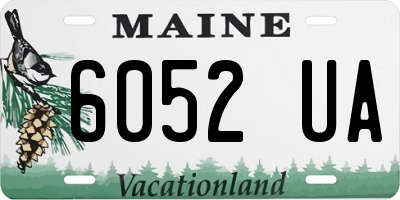 ME license plate 6052UA