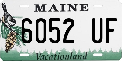 ME license plate 6052UF