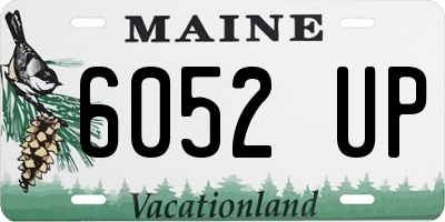 ME license plate 6052UP