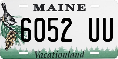 ME license plate 6052UU