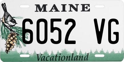 ME license plate 6052VG