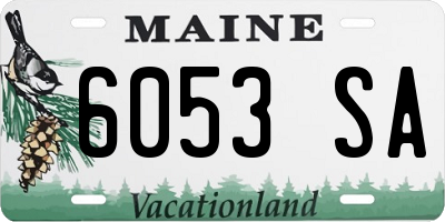 ME license plate 6053SA