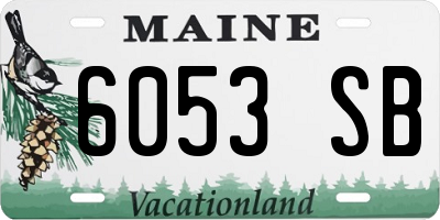 ME license plate 6053SB