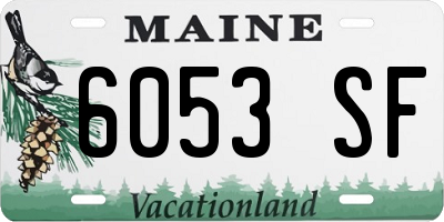 ME license plate 6053SF