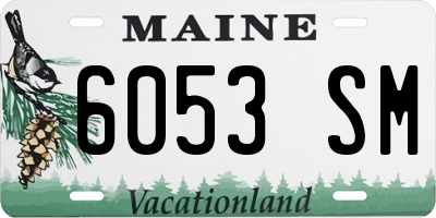 ME license plate 6053SM