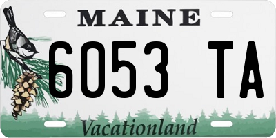 ME license plate 6053TA