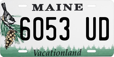 ME license plate 6053UD