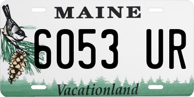 ME license plate 6053UR