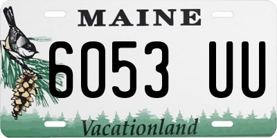 ME license plate 6053UU