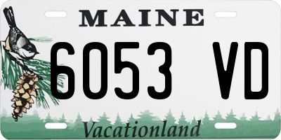 ME license plate 6053VD