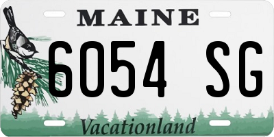 ME license plate 6054SG