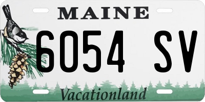 ME license plate 6054SV