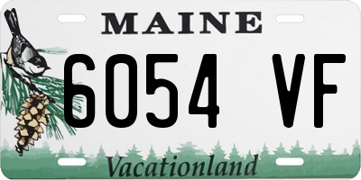 ME license plate 6054VF