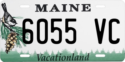 ME license plate 6055VC