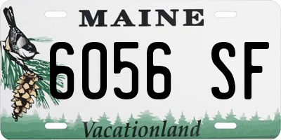 ME license plate 6056SF