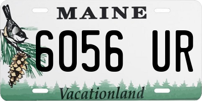 ME license plate 6056UR