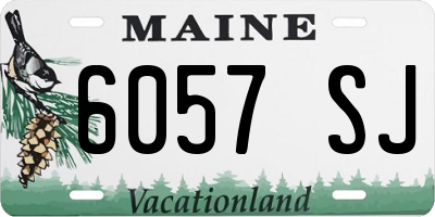 ME license plate 6057SJ