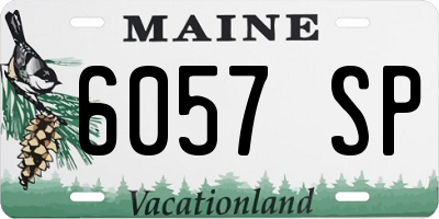 ME license plate 6057SP