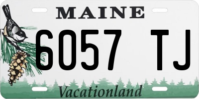 ME license plate 6057TJ