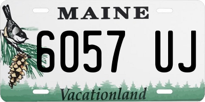 ME license plate 6057UJ