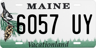 ME license plate 6057UY