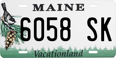 ME license plate 6058SK