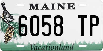 ME license plate 6058TP