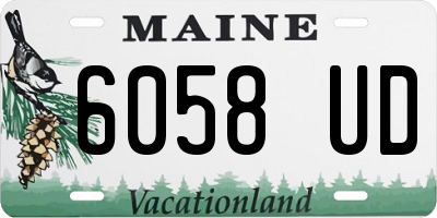 ME license plate 6058UD