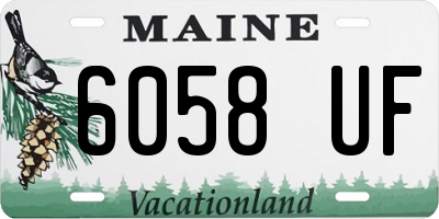 ME license plate 6058UF
