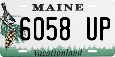 ME license plate 6058UP