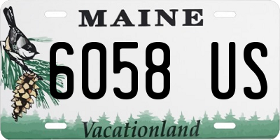 ME license plate 6058US