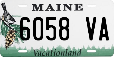 ME license plate 6058VA