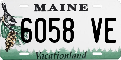 ME license plate 6058VE