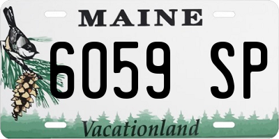 ME license plate 6059SP