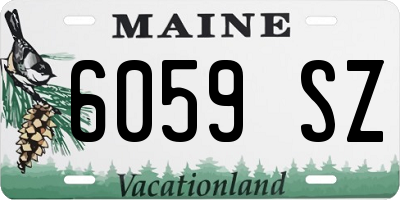 ME license plate 6059SZ