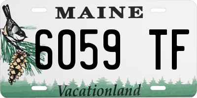 ME license plate 6059TF