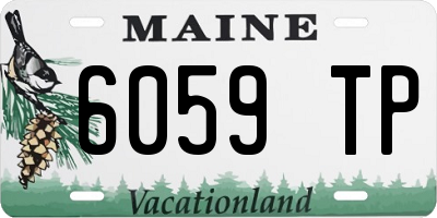ME license plate 6059TP