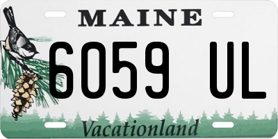 ME license plate 6059UL