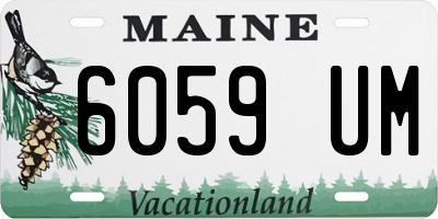 ME license plate 6059UM